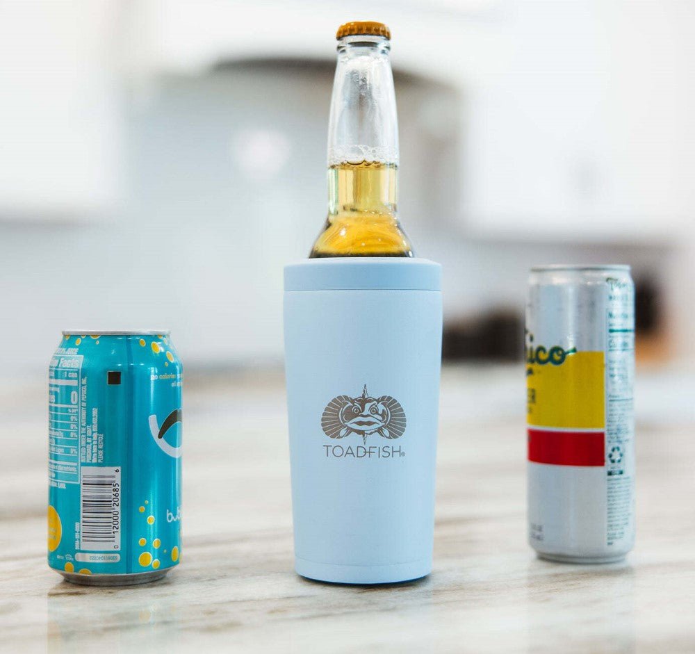 Toadfish Non - Tipping Universal Can Cooler - White - 1