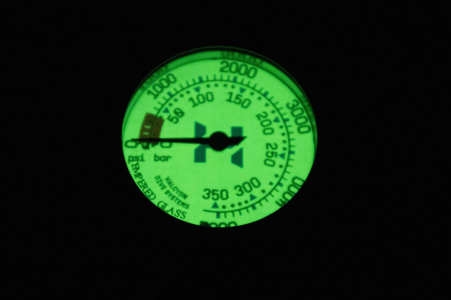 Halcyon Master Submersible pressure gauge (Dual face PSI/BAR) 63mm - 3