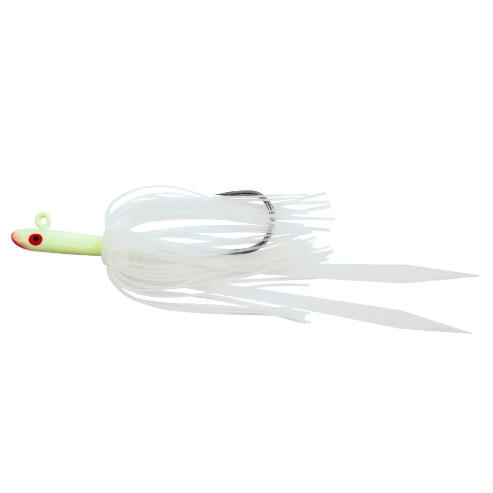 Glass Minnow Jig with Silicone Skirt 3/8oz - Glow - 2