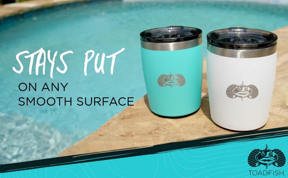 Toadfish Non - Tipping 10oz Rocks Tumblers - Teal - 3