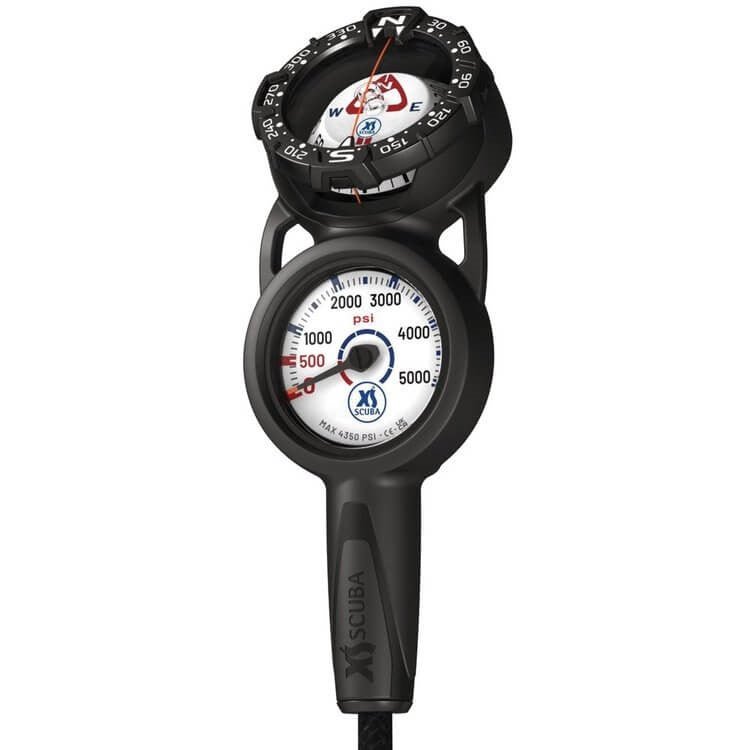 XS Scuba QuikVu Pressure Compass Gauge Console - Imperial - 1