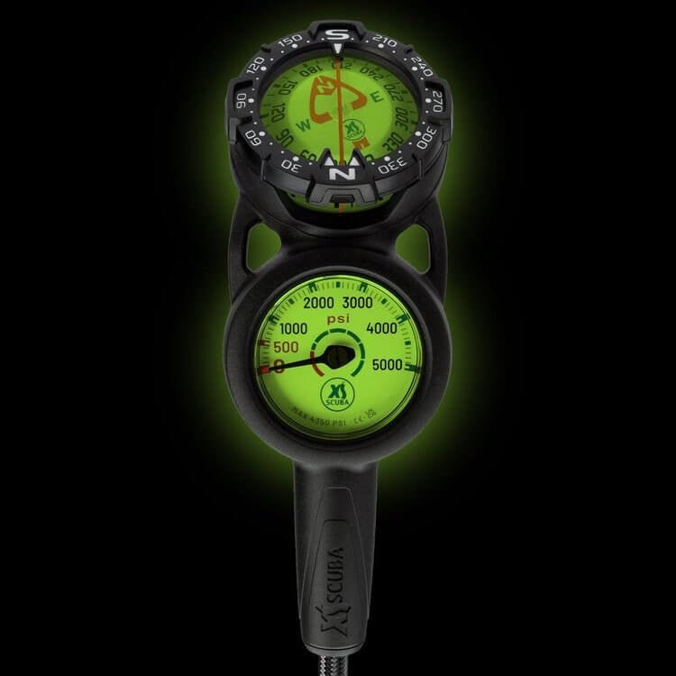 XS Scuba QuikVu Pressure Compass Gauge Console - Imperial - 2