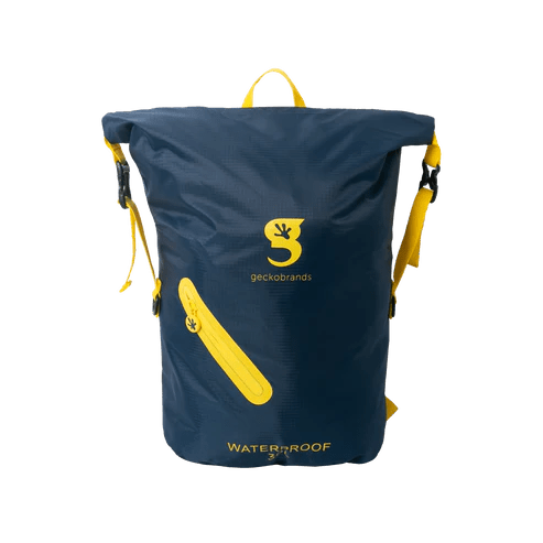 Gecko Waterproof Lightweight 30L Backpack - Navy/Yellow - 5