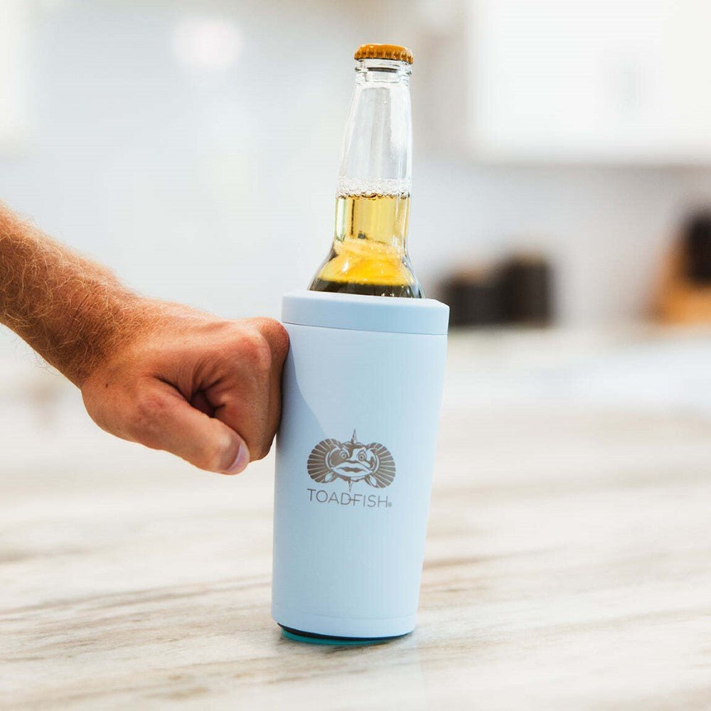 Toadfish Non - Tipping Universal Can Cooler - White - 3