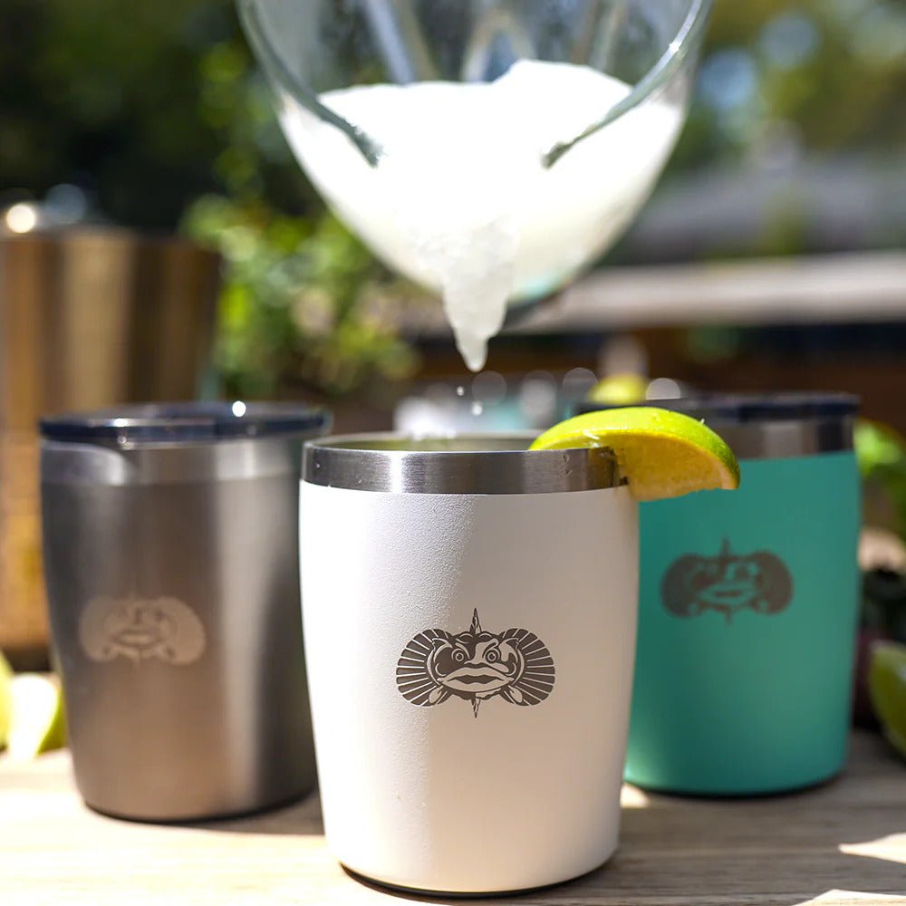 Toadfish Non - Tipping 10oz Rocks Tumblers - Graphite - 6