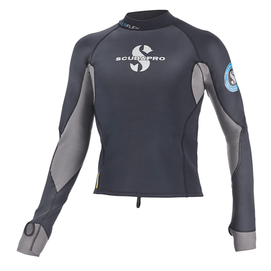 Scubapro Mens Everflex 1.5mm Long Sleeve Wetsuit Shirt - S - 1