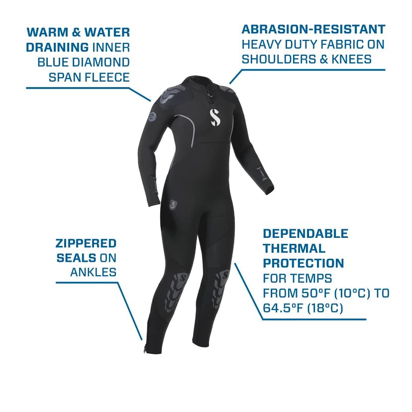 Scubapro Womens Everflex Yulex 5/4 mm Steamer - 2XS - 3