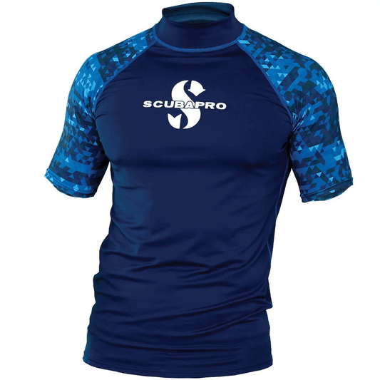 Scubapro Mens UPF 50 Short Sleeve Rash Guard - Aegean - 1
