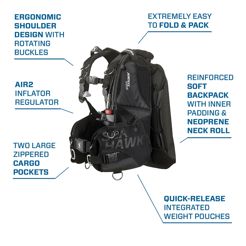 Scubapro Seahawk 2 BCD With AIR2 - SM - 2
