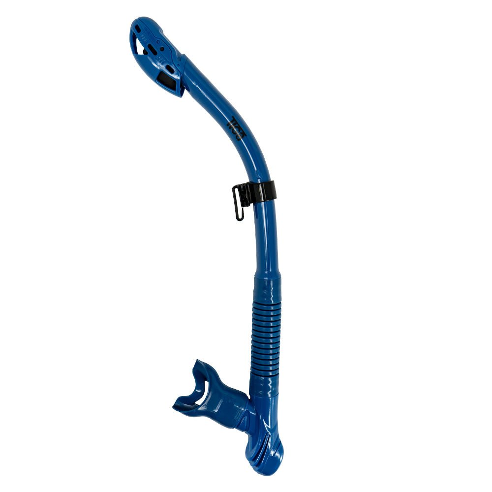 Sherwood Tiga Dry Snorkel - Steel Blue Silicone - 8