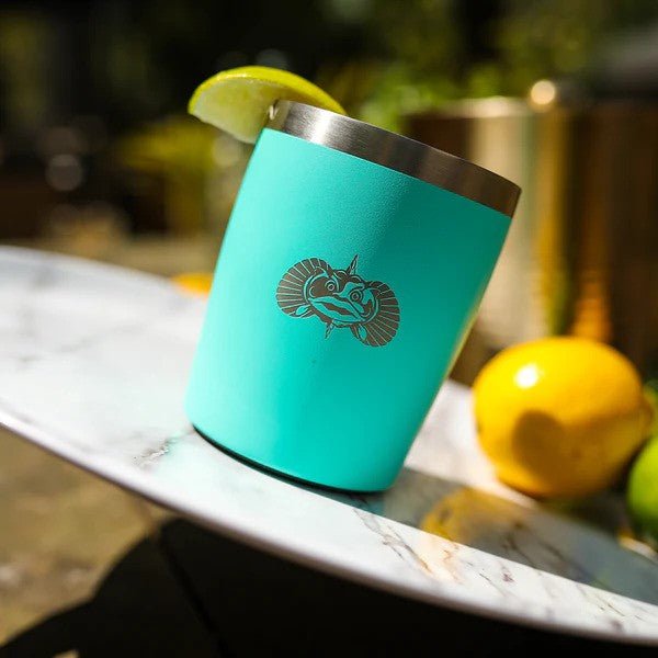 Toadfish Non - Tipping 10oz Rocks Tumblers - Teal - 2
