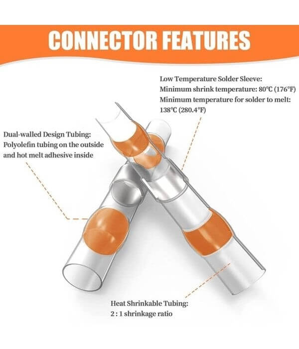FPV 4Pk - Waterproof Wire Shrink Butt Connectors - (AWG 16-22 Gauge) - Red - FPV 4Pk - Waterproof Wire Shrink Butt Connectors - (AWG 16-22 Gauge) - Red - 2
