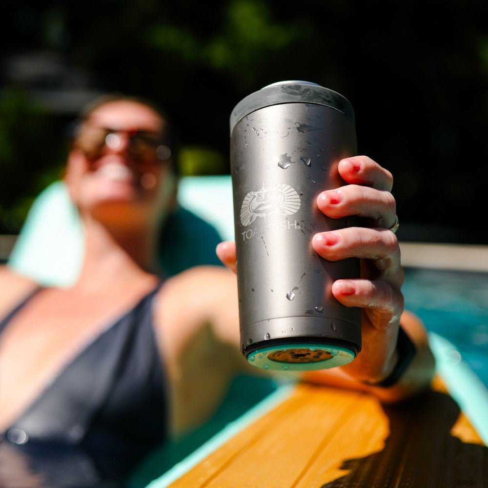 Toadfish Non - Tipping Universal Can Cooler - Navy - 9