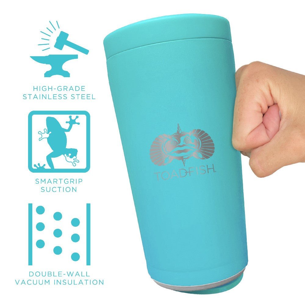 Toadfish Non - Tipping Universal Can Cooler - White - 2