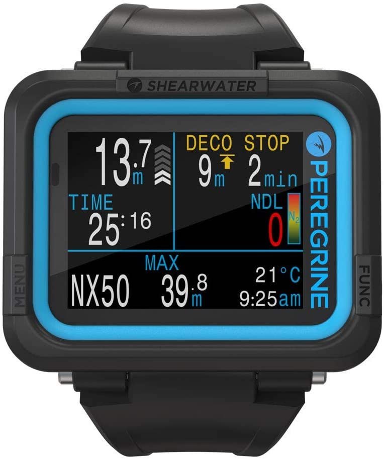 Shearwater Peregrine Dive Computer - Black/Blue - 7