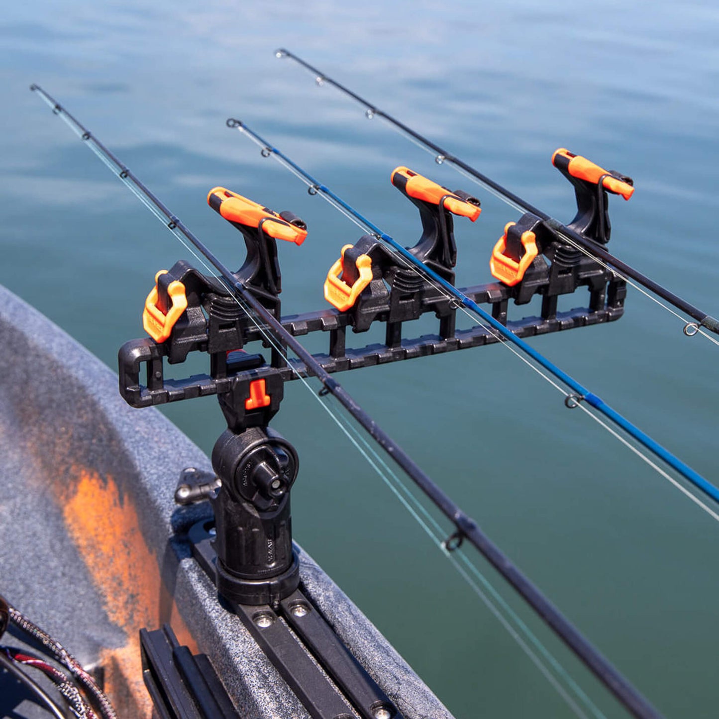 YakAttack SideStage Pro Rod Rack includes 6 FlipGrips, 2 ClickTrac Rails, LNL Mount - 3