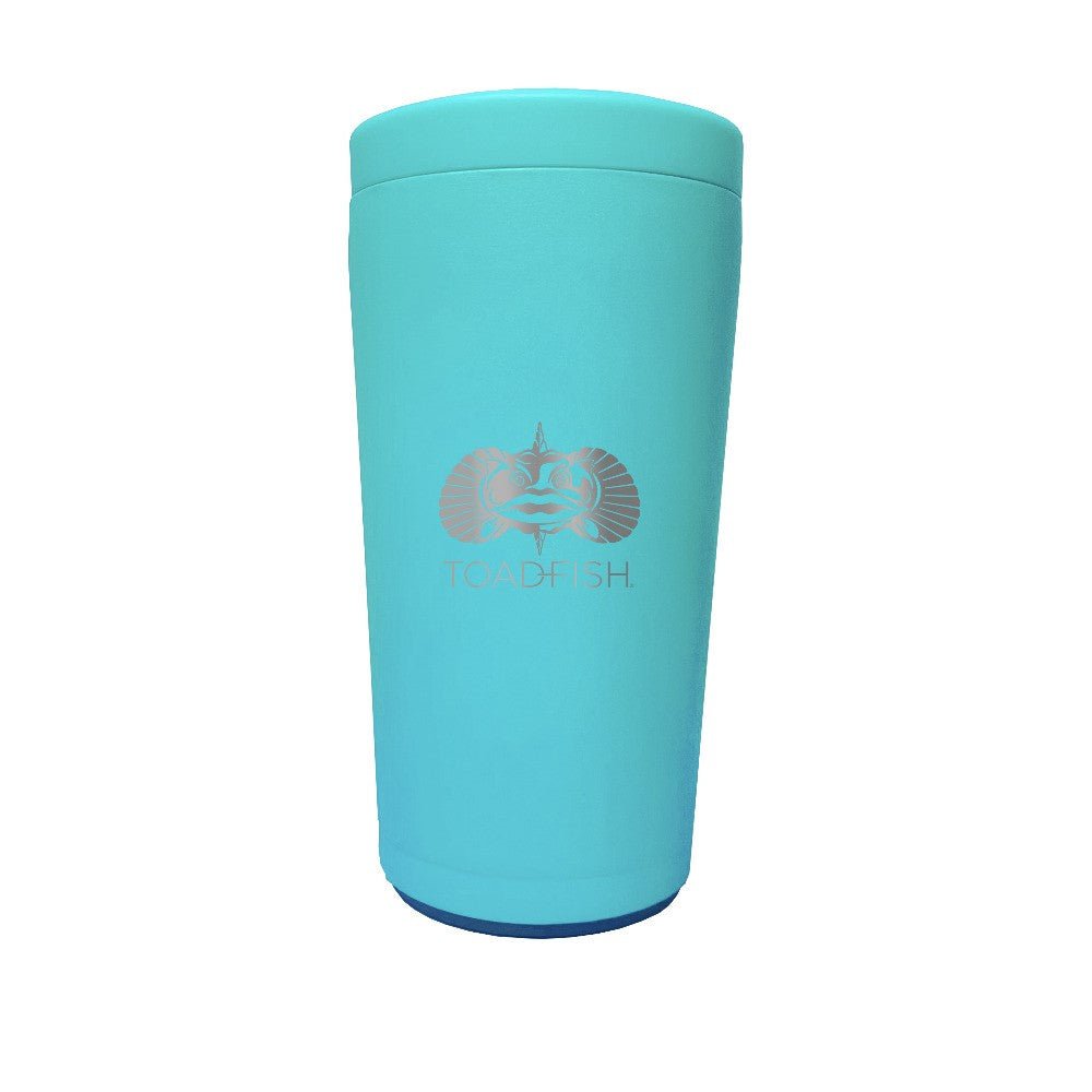 Toadfish Non - Tipping Universal Can Cooler - Teal - 5