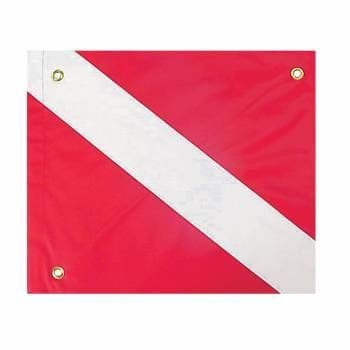 Trident NYLON DIVE FLAG WITH STIFFENER 14 - Trident NYLON DIVE FLAG WITH STIFFENER 14 - 1
