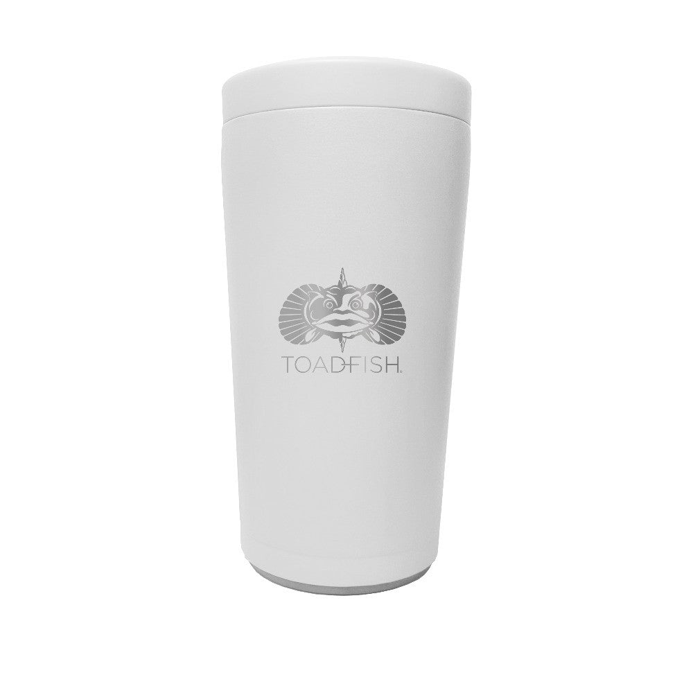 Toadfish Non - Tipping Universal Can Cooler - White - 6