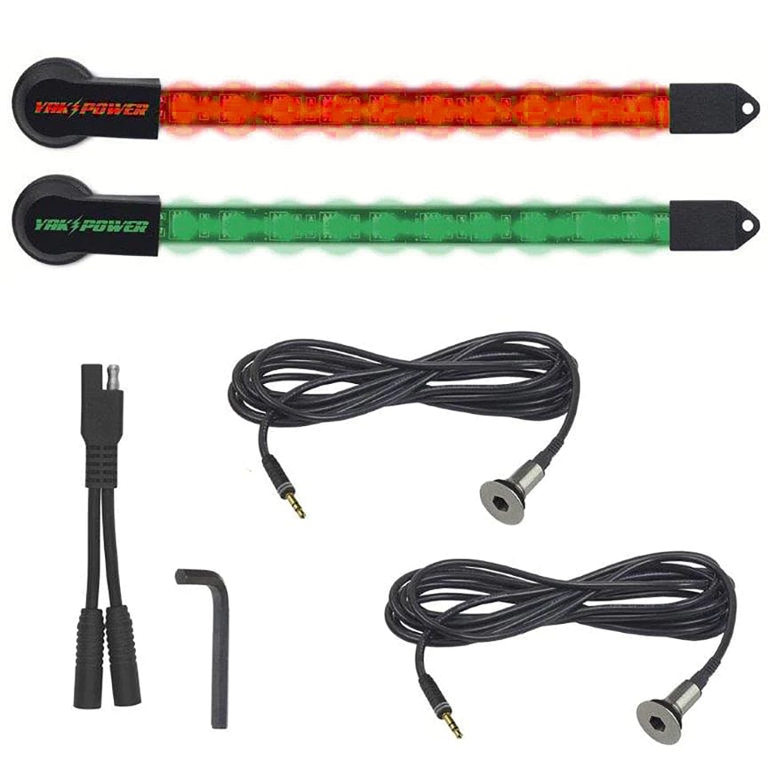 Yak-Power 2pc LED light Kit (10in) - Red/Green - 5