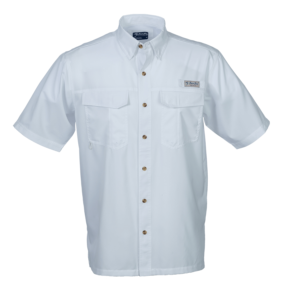 Bimini Bay Men's Short Sleeve White Flats - 2XL - 4