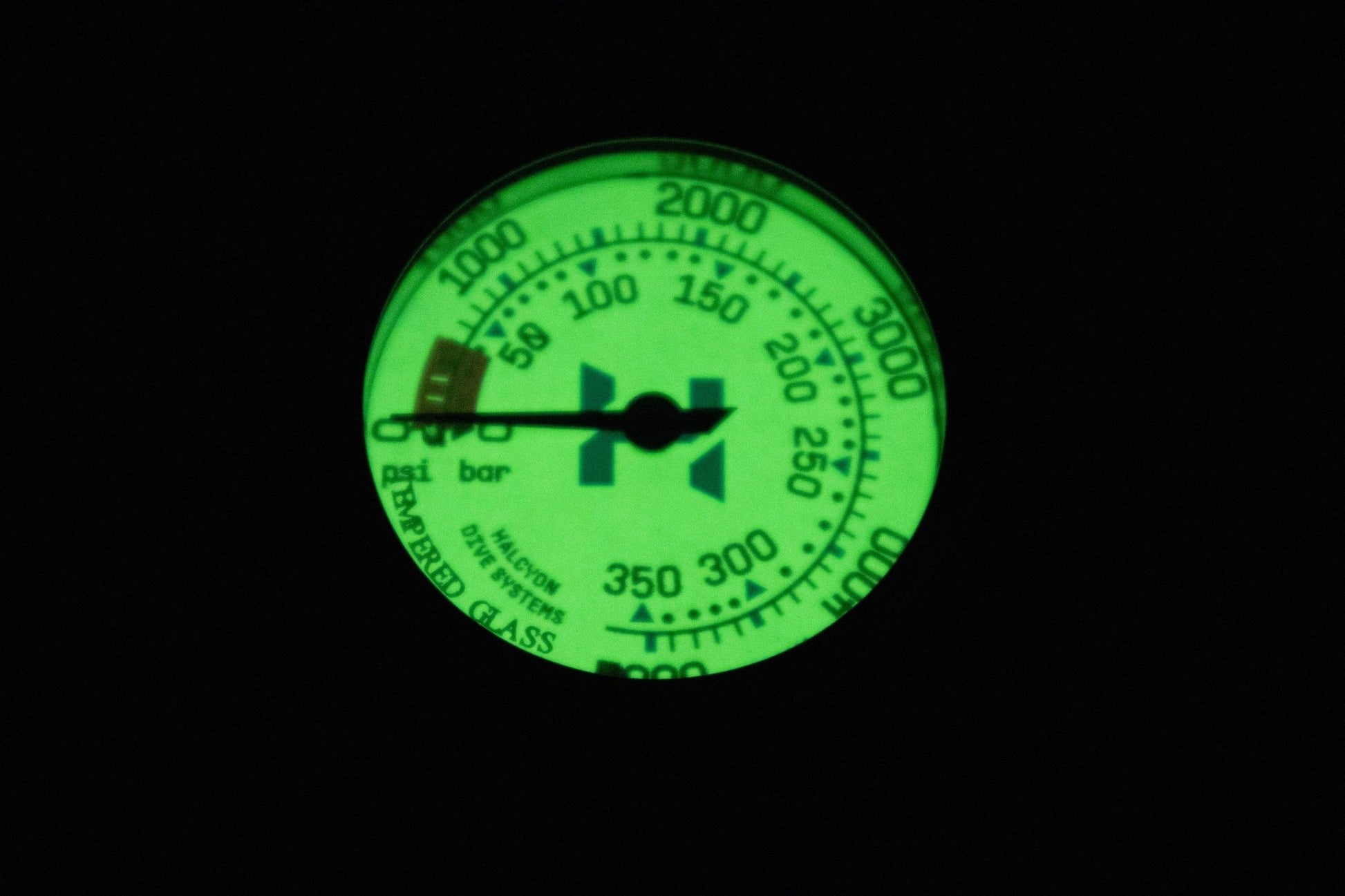 Halcyon Master Submersible pressure gauge (Dual face PSI/BAR) 63mm - 3