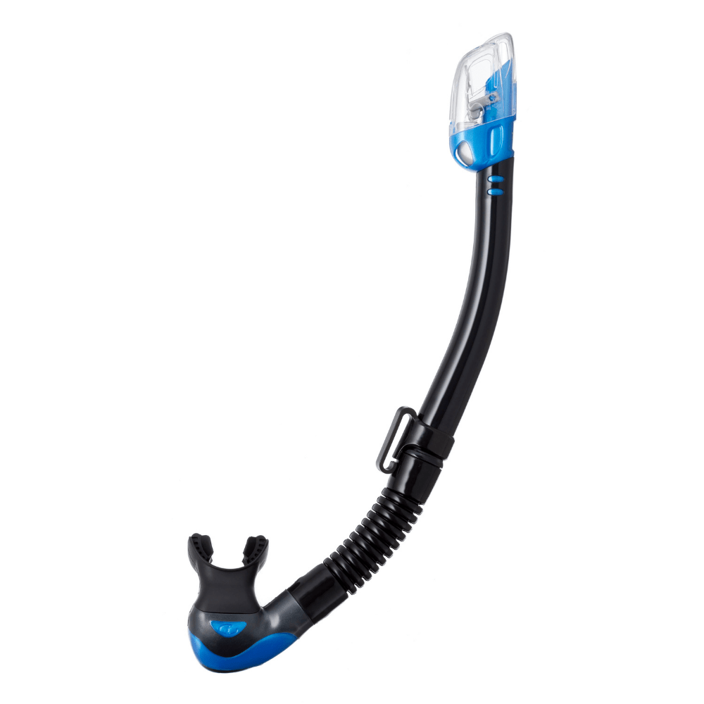 Tusa Hyperdry Elite II Snorkel - Black Fish Tail Blue - 18