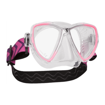 Scubapro Synergy Mini Mask w/ Comfort Strap - Pink/Silver - Clear Skirt - 1