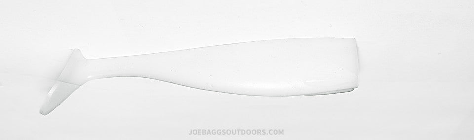JoeBaggs Shad Tails White - 3" - 1