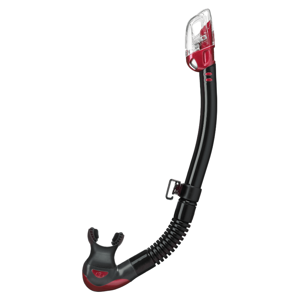 Tusa Hyperdry Elite II Snorkel - Black Metallic Red - 22
