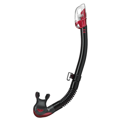 Tusa Hyperdry Elite II Snorkel - Black Metallic Red - 22