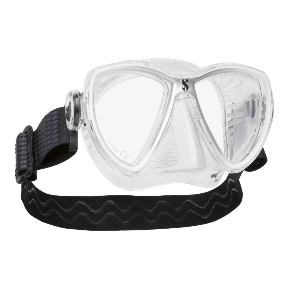 Scubapro Synergy Mini Mask w/ Comfort Strap - White/Silver - Clear Skirt - 2