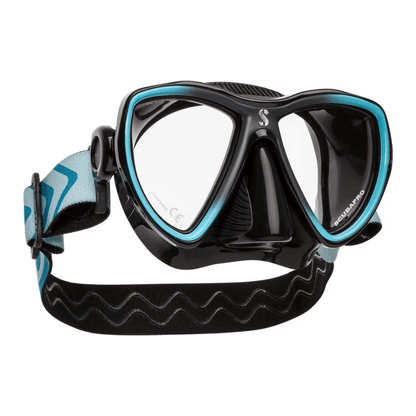 Scubapro Synergy Mini Mask w/ Comfort Strap - Turquoise/Silver - Black Skirt - 5
