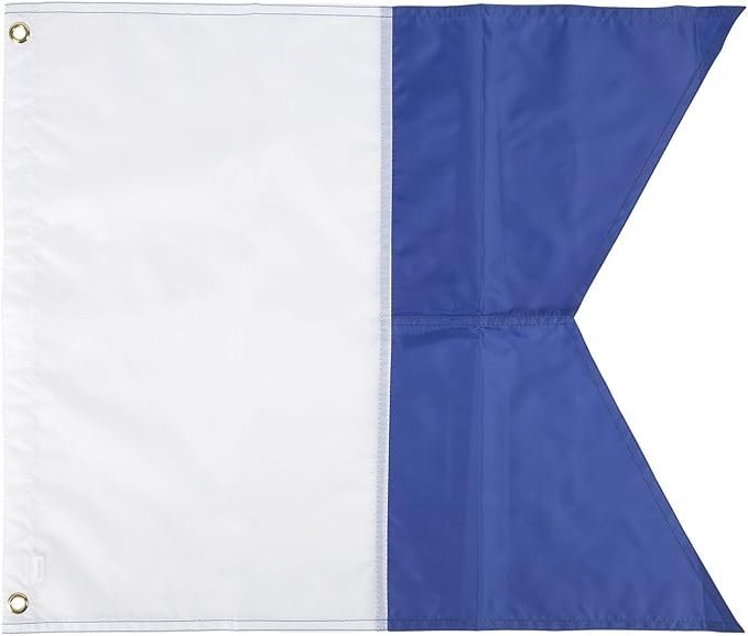 Trident Nylon Alpha Blue White flag - 1