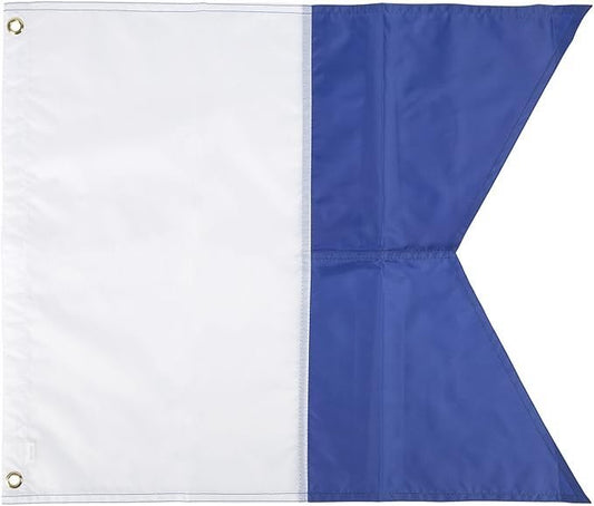Trident Nylon Alpha Blue White flag - 1