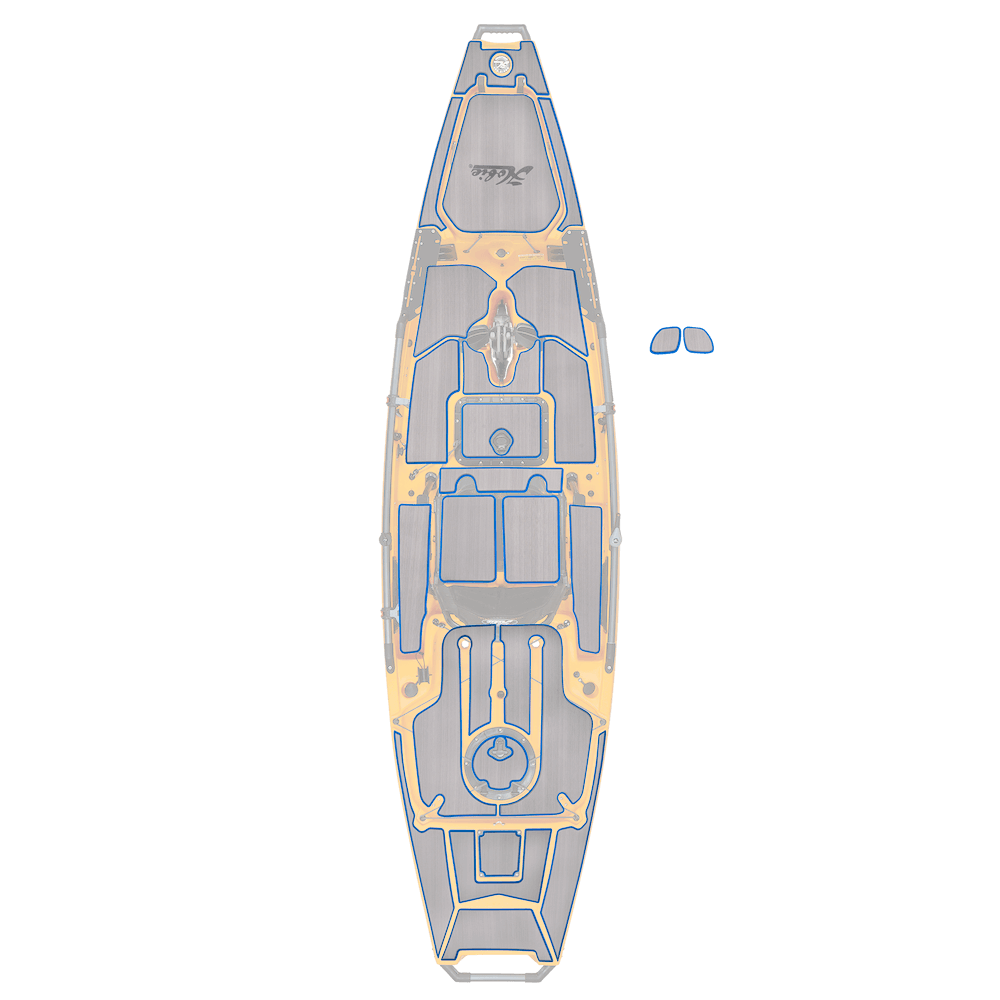 Hobie Pro Angler 12 PA12 Deck Mat Kit - Grey/Charcoal - 2