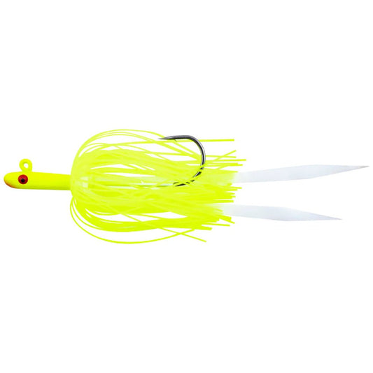 Glass Minnow Jig with Silicone Skirt 3/8oz - Chartreuse - 1