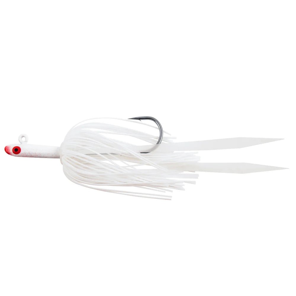 Glass Minnow Jig with Silicone Skirt 1/2oz - White - 2