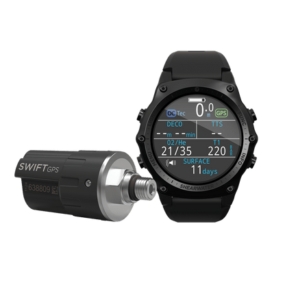 Shearwater Teric TX With Swift GPS Transmitter - All Black - 2