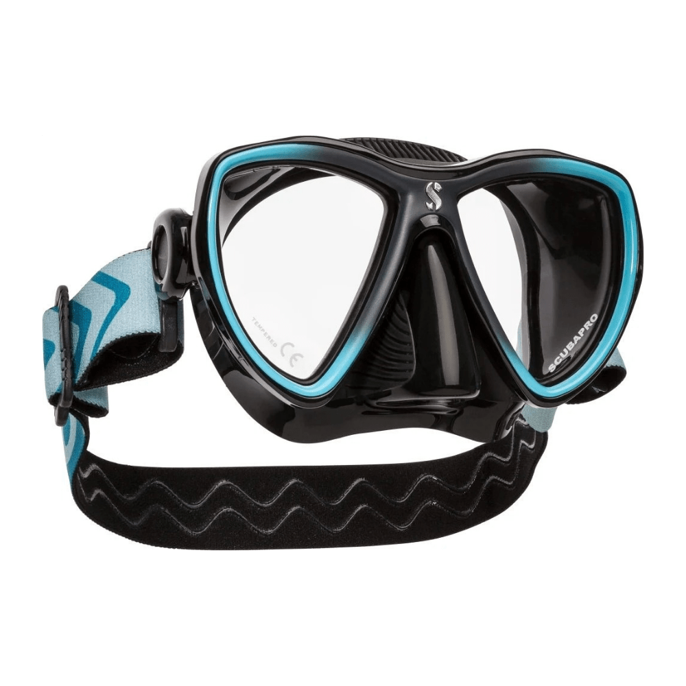 Scubapro Synergy Mini Mask w/ Comfort Strap - Black/Silver - Black Skirt - 8