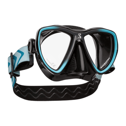 Scubapro Synergy Mini Mask w/ Comfort Strap - Black/Silver - Black Skirt - 8