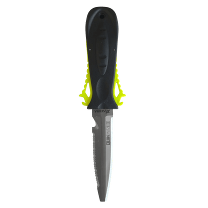 XS Scuba QuikPynch Knife Stainless - Neon Yellow - 4