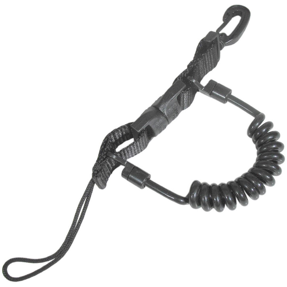 Trident QR Coil Lanyard & Black Clip