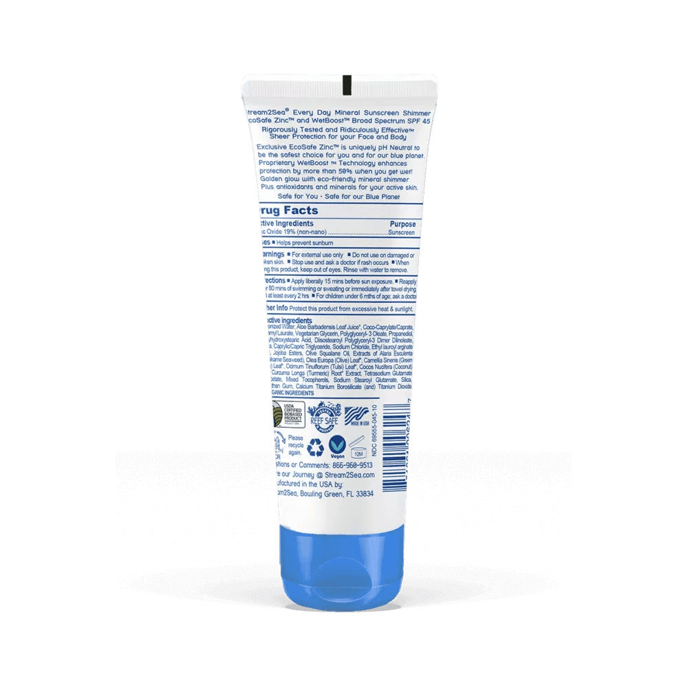 Stream2Sea Every Day Shimmer 2.5 oz SPF 45 Sunscreen - 2