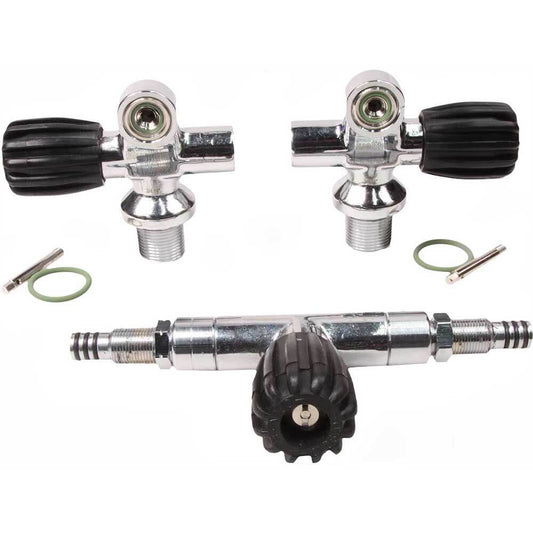 Blue Steel Convertible DIN Yoke Manifold - 3442 PSI - 1