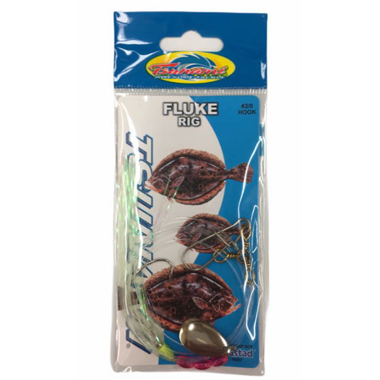 Tsunami Summer Flounder/ Fluke Rig - Pearl White - 1