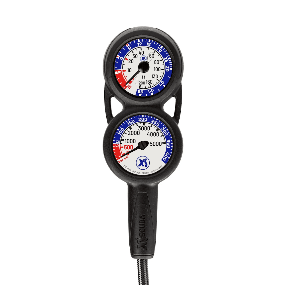 XS Scuba QuikVu Triple Gauge Console - Dual Scale - 7