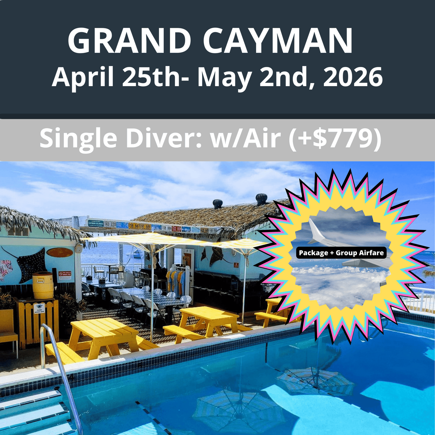 Grand Cayman 2026 Dive Travel - Single Diver: W/GROUP AIRFARE (+$779) - 9