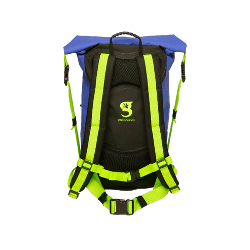 Gecko Paddler 30L Waterproof Backpack - Royal Blue / Neon Green - 5