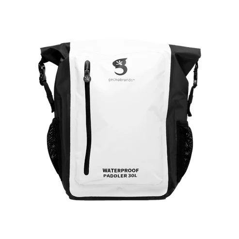Gecko Paddler 30L Waterproof Backpack - White / Black - 1